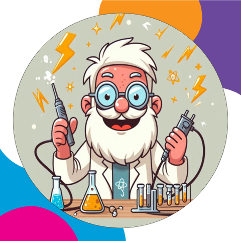 calendar image of a cartoon scientist 